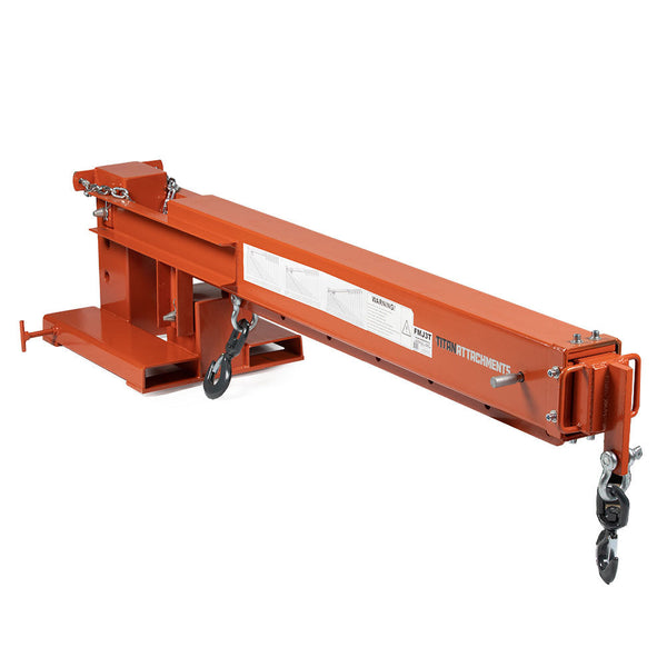 Fork-Mounted Adjustable Hoist Pivoting Jib Boom Crane